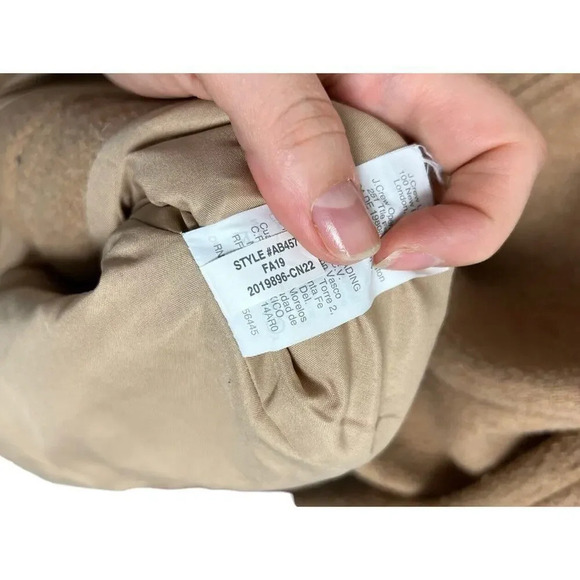 J. Crew Factory Village Coat Tan Size 2 Full Zip Wool Blend #AB457 Women’s - Picture 7 of 8